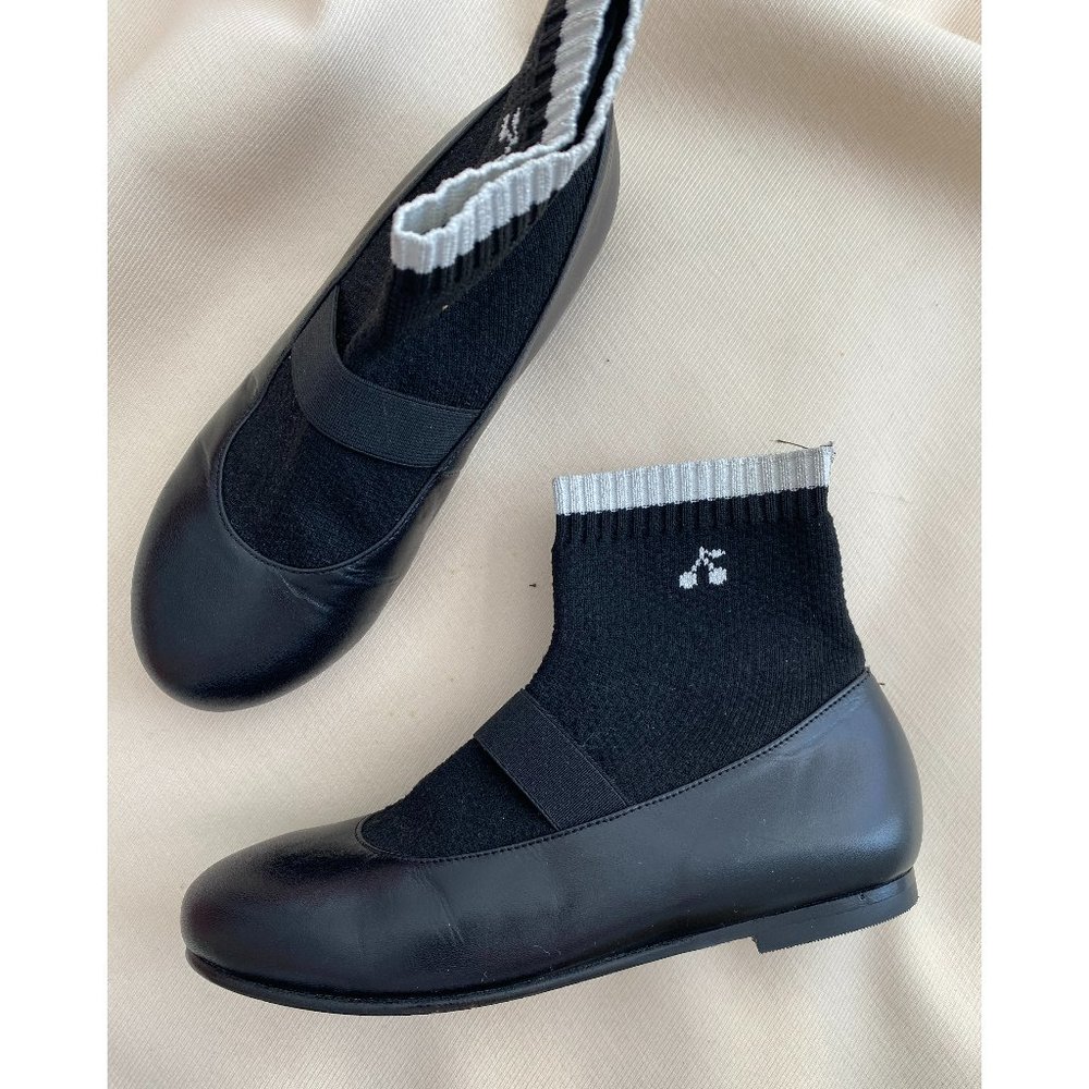 ** KIDS ** Bonpoint "Lula" Mary Jane Sock Flats, size 32. - Picture 3 of 8
